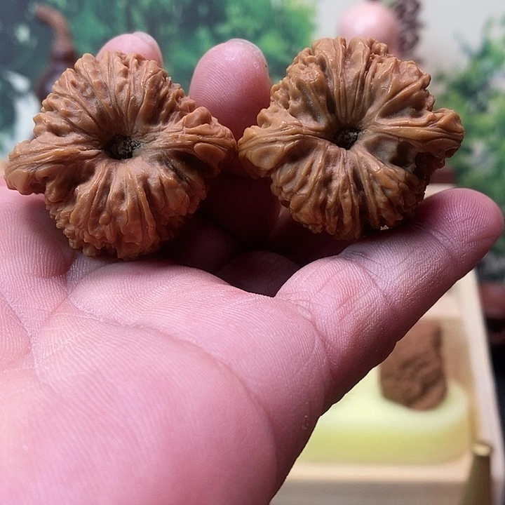 文玩核桃吊坠拉丝凹底涿鹿南疆石