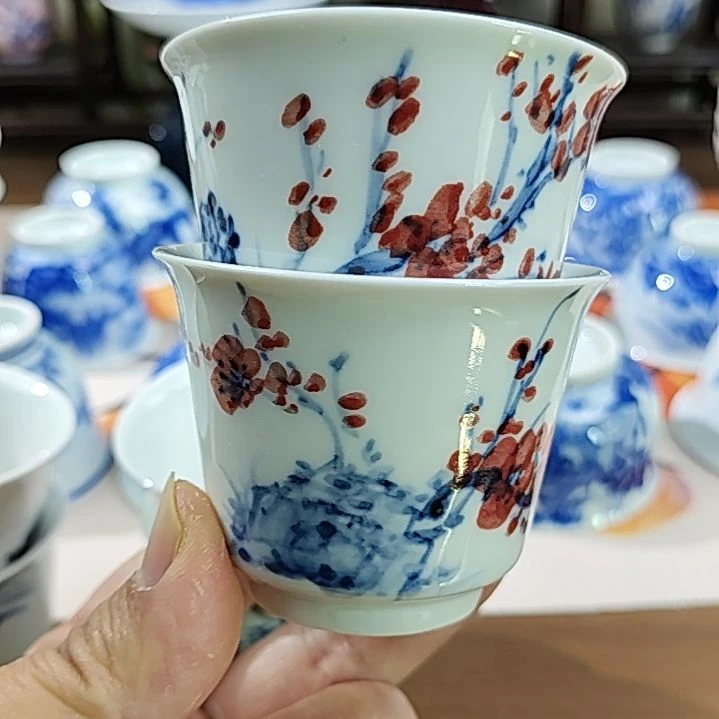 景德镇手工手绘陶瓷杯子容量50-60