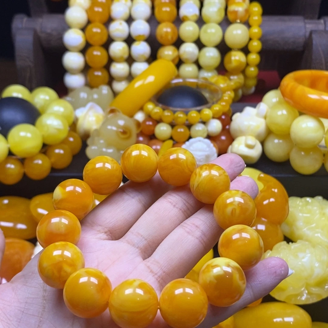 黄***仙非金属树脂老蜡手串