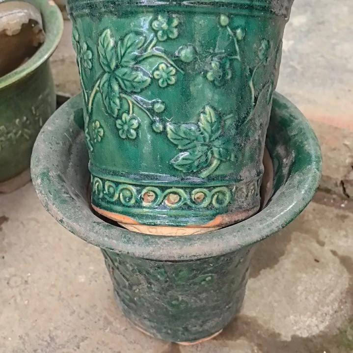 红陶锦*石湾花盆2个