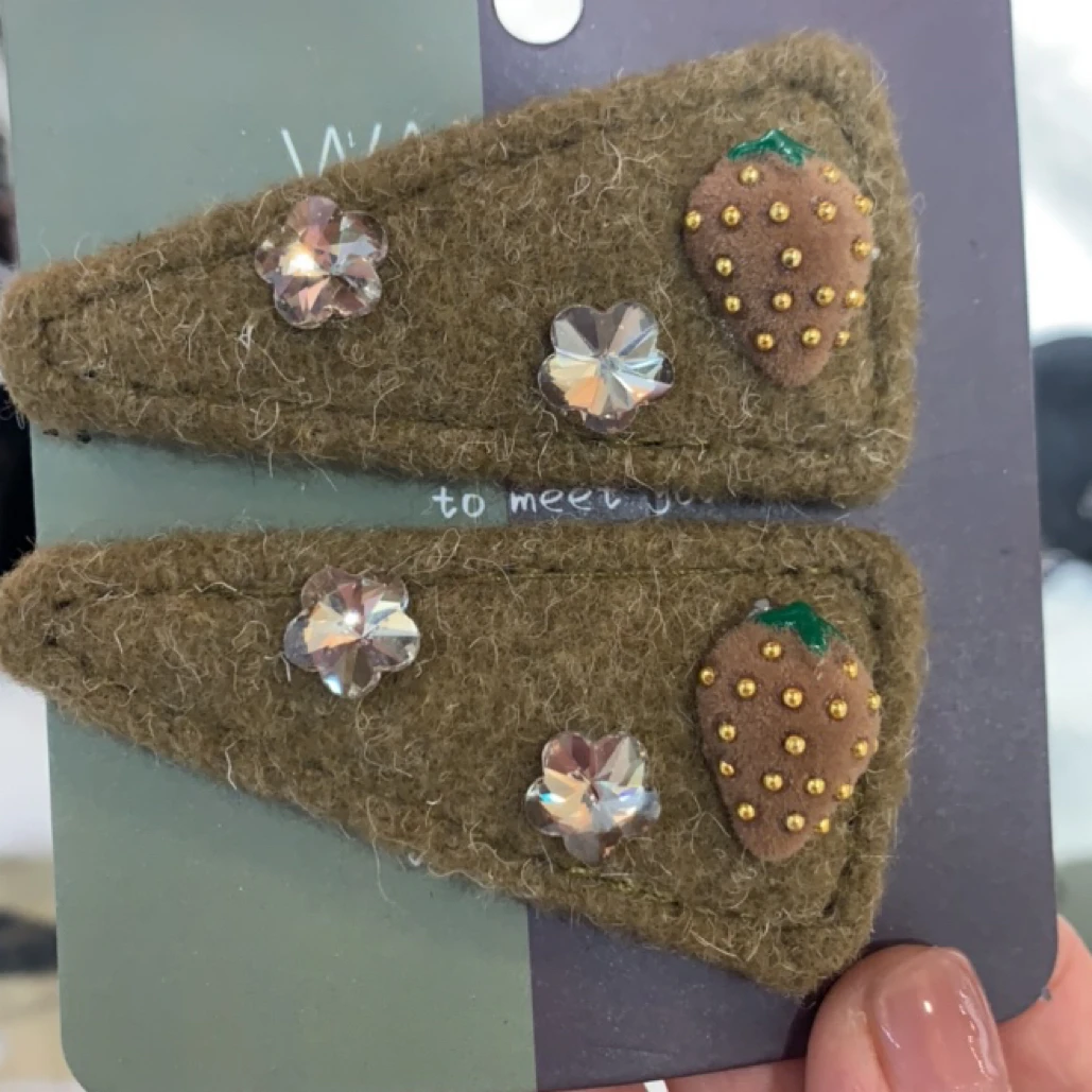 韩国MIMILINE 秋冬新年圣诞节红色系BB夹千金风休闲百搭发卡ins