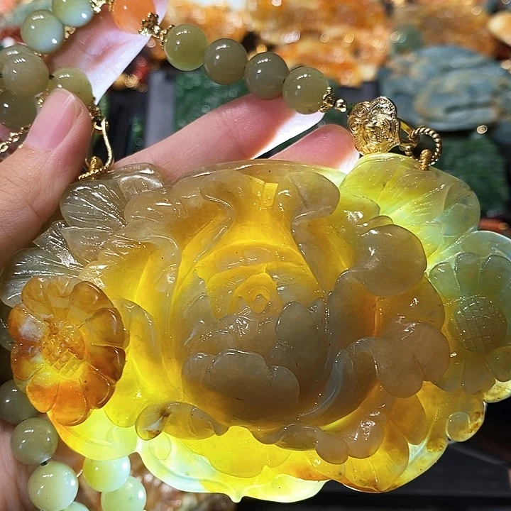 岫玉未镶嵌毛衣链