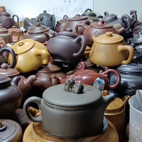 茶壶紫砂宜兴原矿青段紫砂壶柴烧200cc紫砂壶