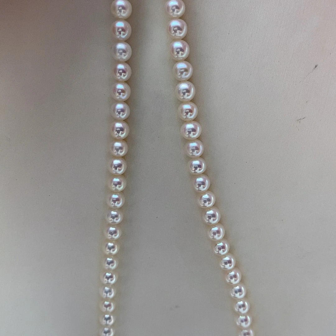 颈饰18K金镶嵌淡水珍珠4.5-5mm 极光