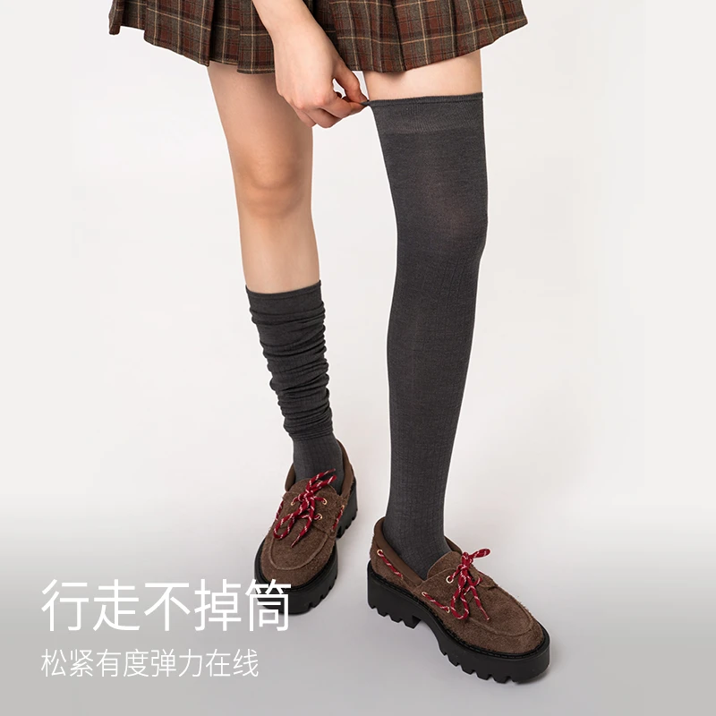 靴下物羊毛长筒袜子过膝袜女高筒大腿袜堆堆袜秋冬及膝袜2025新款