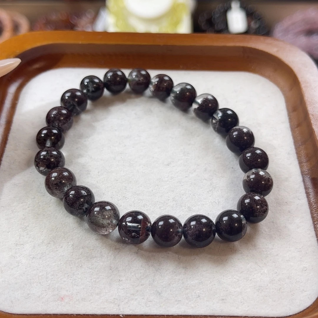 水晶未镶嵌手串满盆满景红幽灵 9m