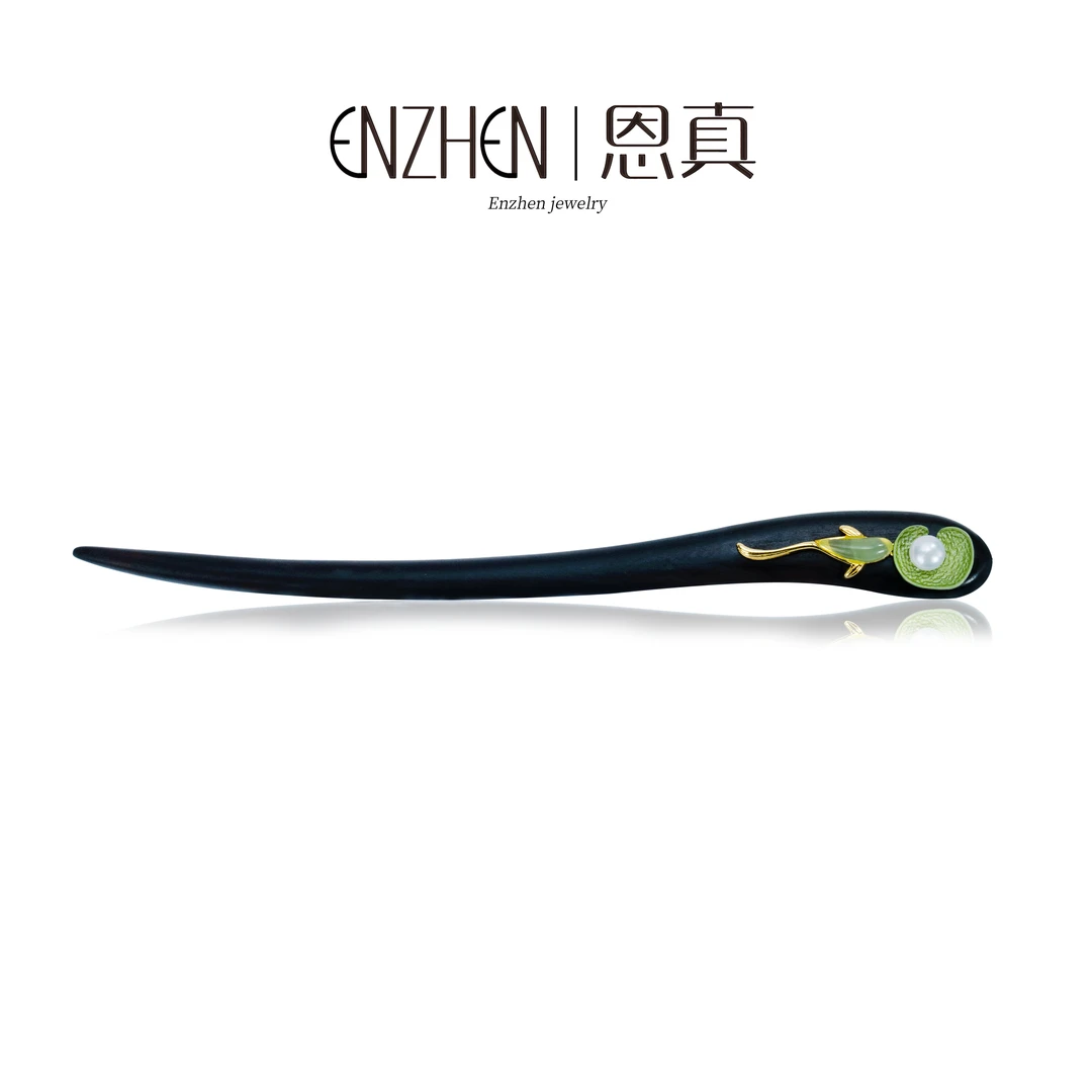 淡水珍珠国风古风旗袍盘发发簪6-7mm