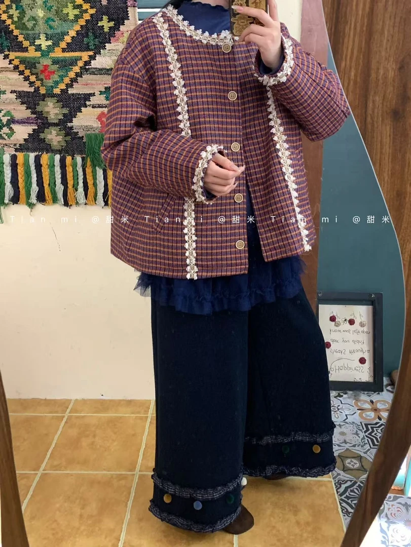 TM#5095#格子外套 X