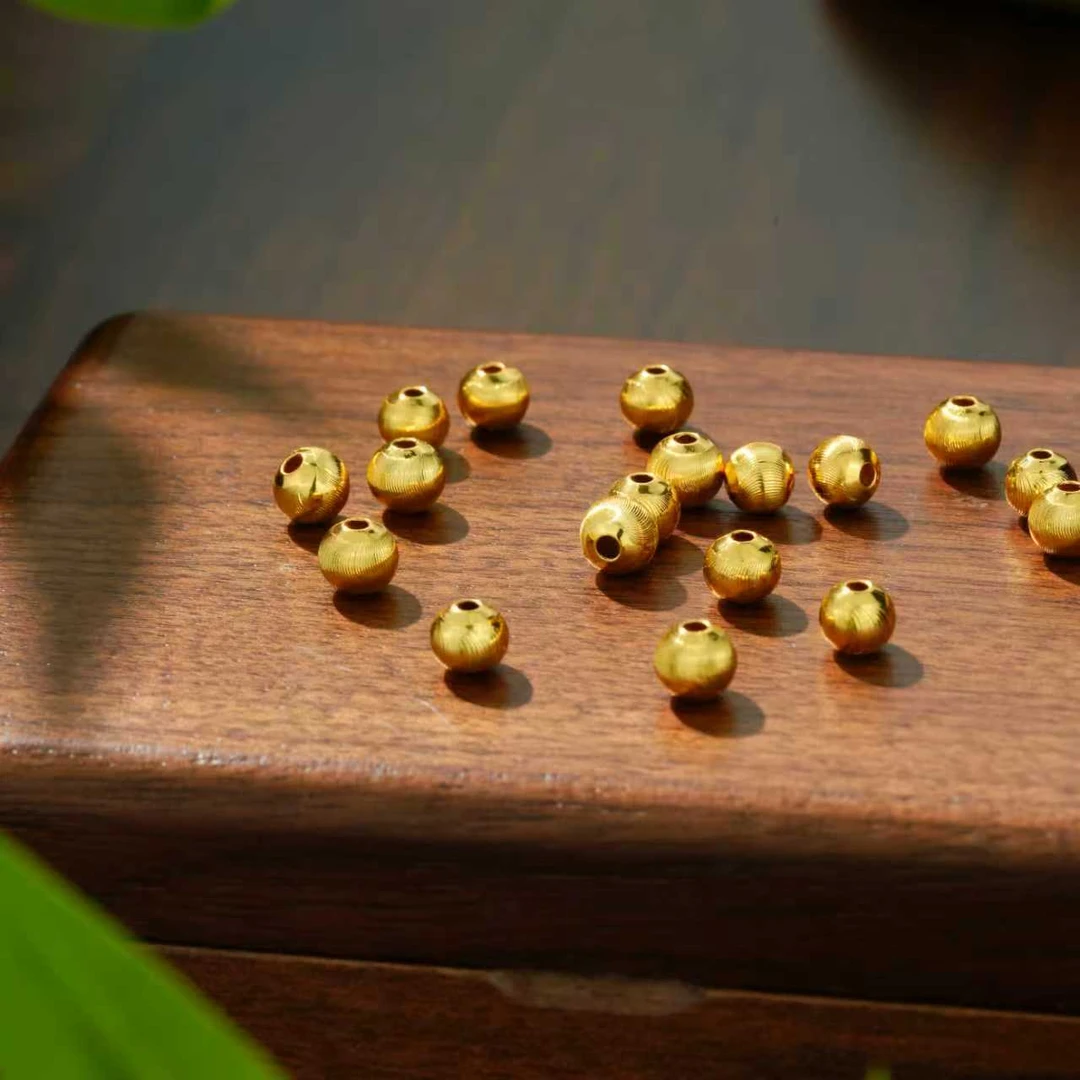 京-东发货 18k拉丝猫眼珠隔珠手串DYI 配件配饰