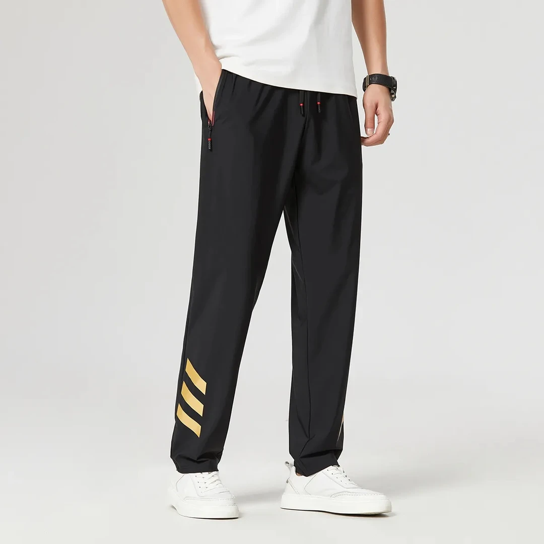 凉感松紧腰宽松舒适直筒运动百搭休闲裤 男款1001