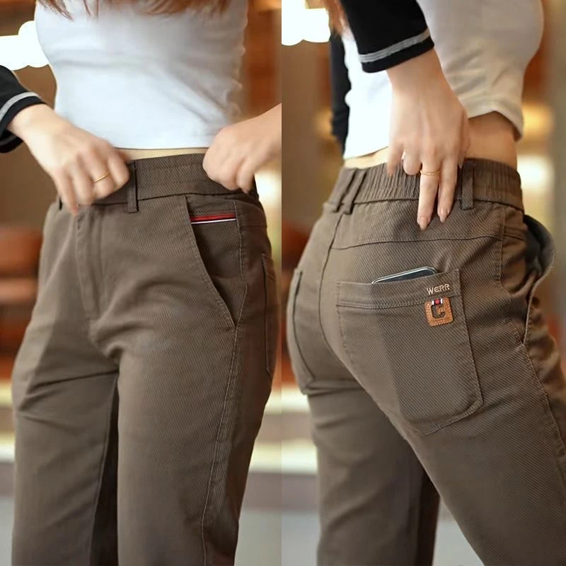 男士休闲裤秋冬季新款高档修身百搭直筒裤商务韩版直筒显瘦长裤子
