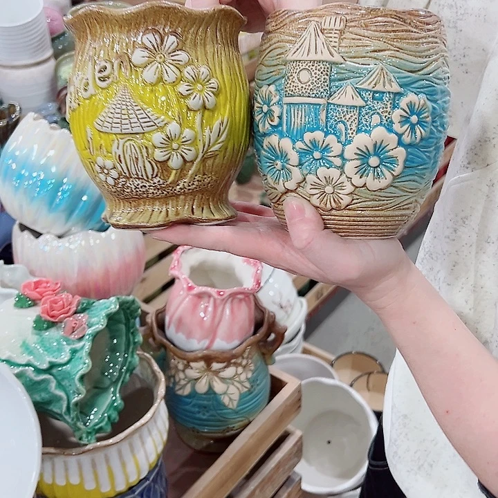 有孔，凑单福利满10元发货陶瓷多肉花盆！