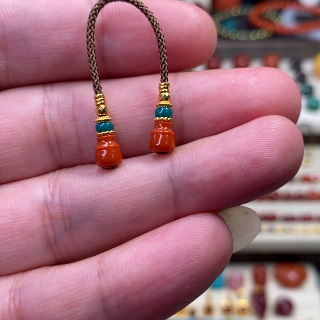 3****南红玛瑙直切未镶嵌南红玛瑙弟子珠