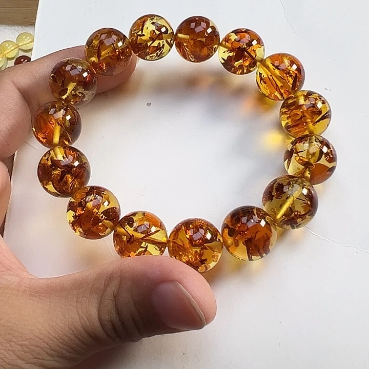 琥珀（花珀）项圈未镶嵌