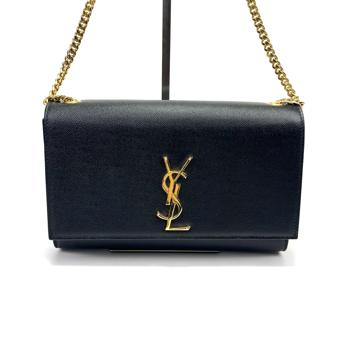 99新 YSL/圣罗兰 拾壹/圣罗兰Kate黑色中号金扣/98新/27757239