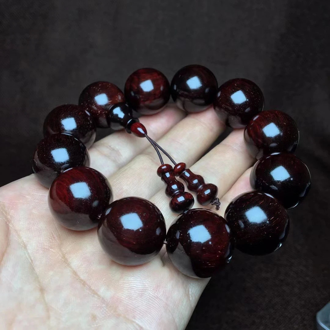 正宗印度小叶紫檀二标料泥料2.0盘玩木质手串