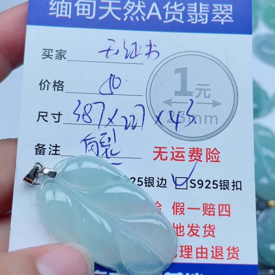 翡翠银S925镶嵌颈饰翡翠