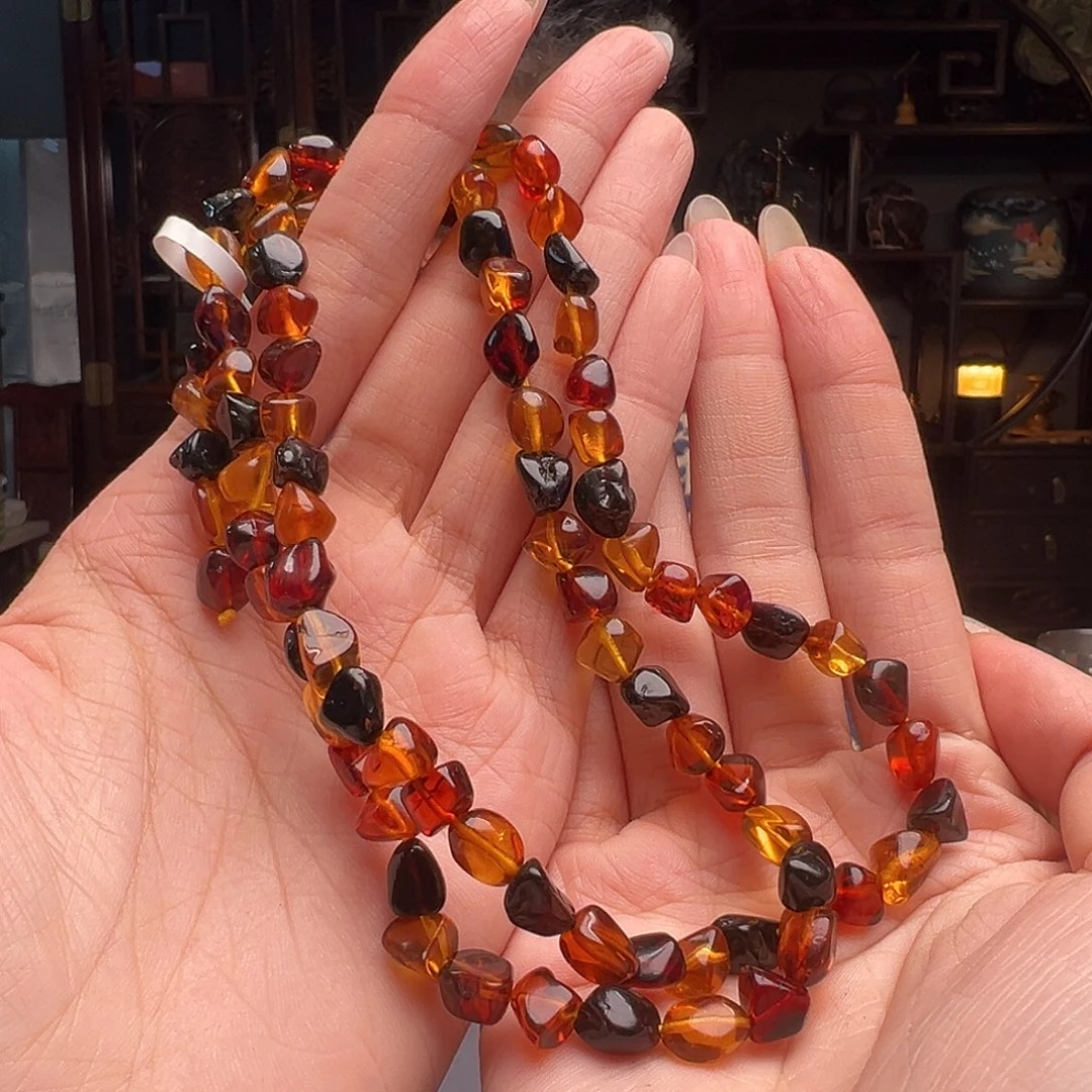 琥珀裸石未镶嵌抚顺琥珀30472多样性发其一