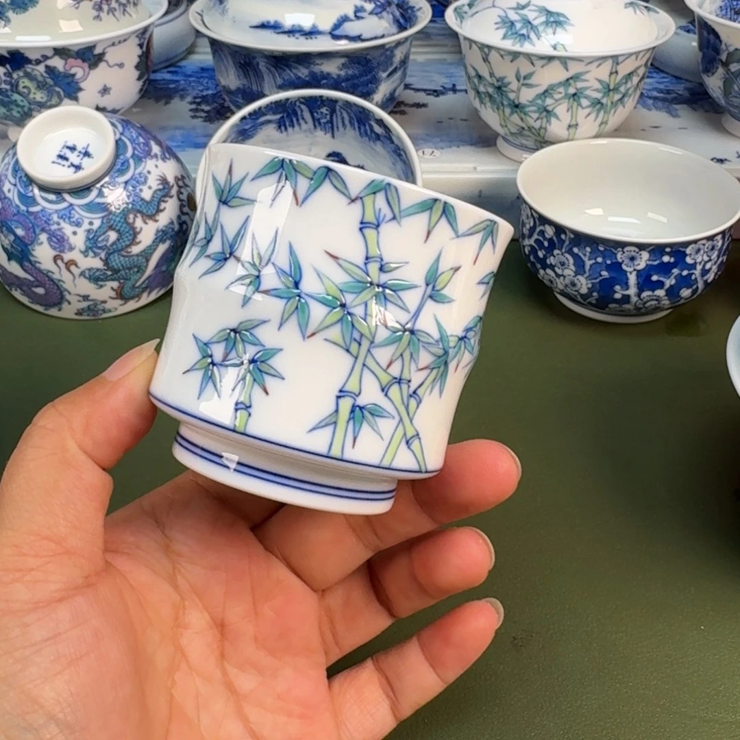 景德镇纯手绘茶具具圆圆240