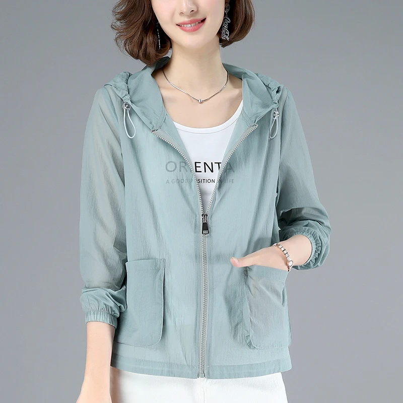 1865胖MM防晒衣女大码宽松开衫薄短外套2025夏装新款妈妈透气上衣