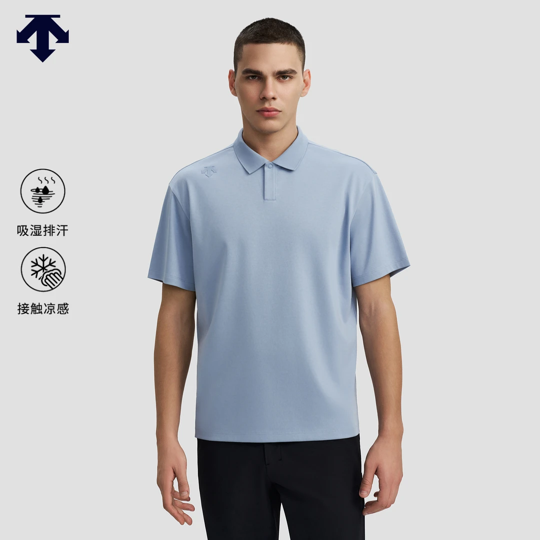 DESCENTE迪桑特ESSENTIAL系列男女同款短袖POLO衫新品 D5293EPS50