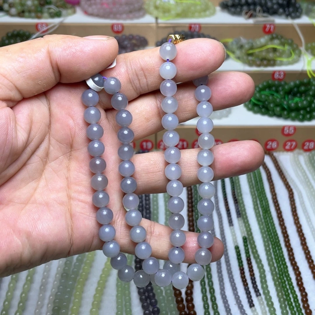 和田玉未镶嵌颈饰8mm