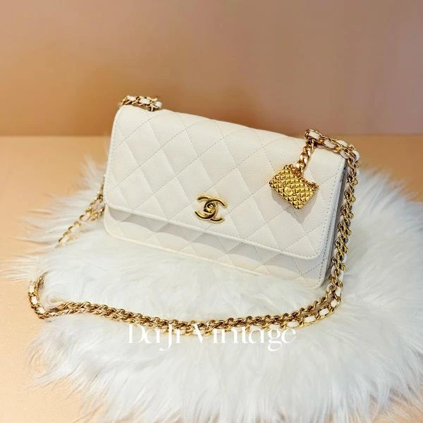 大吉中古/Chanel香奈儿23S白金风琴吊坠woc斜挎包