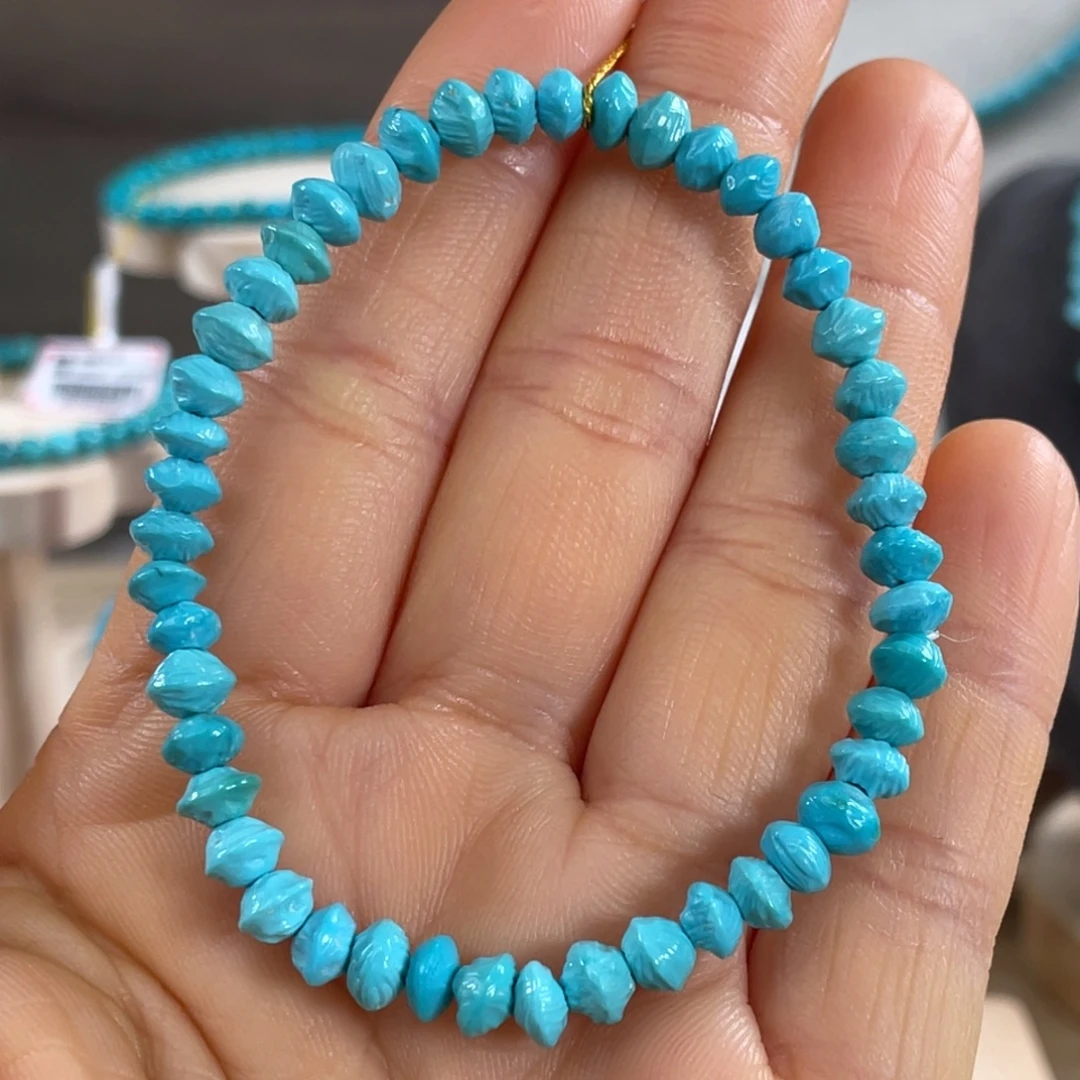 绿松石未镶嵌套链高蓝百香