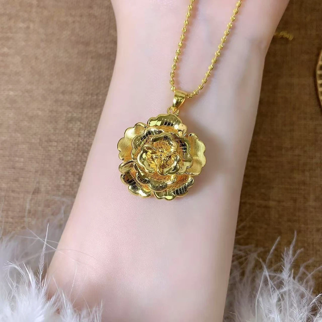 【伟新源】足金999 硬金工艺 国色牡丹2.83克（不含链）