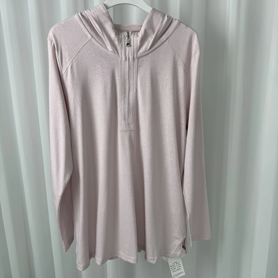 【妃儿红】T夏季随性休闲防晒帽衫-7283