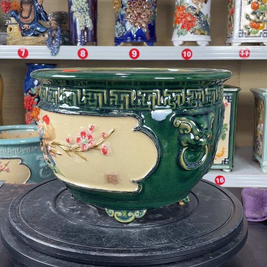 滔**水微瑕正宗岭南石湾盆