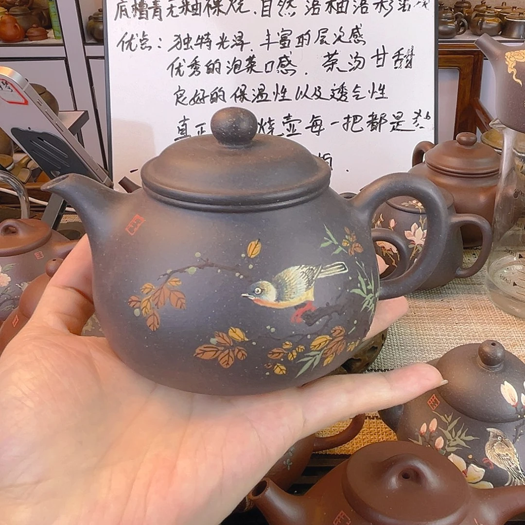 紫砂茶壶大水谭天青220cc
