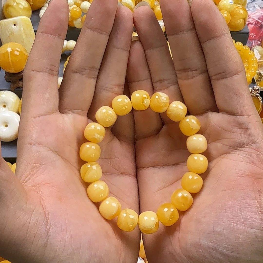 琥珀珠宝奇石未镶嵌同料老型12mm