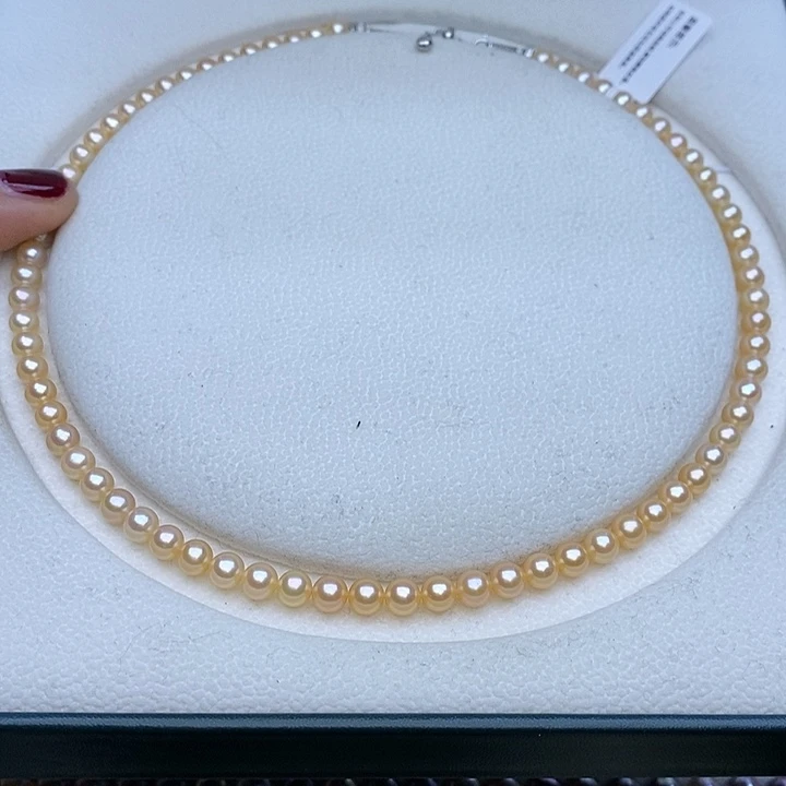 淡水珍珠项链未镶嵌@**?5.5-6m