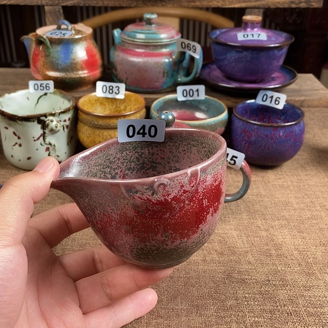 瓷片钧瓷茶壶茶具