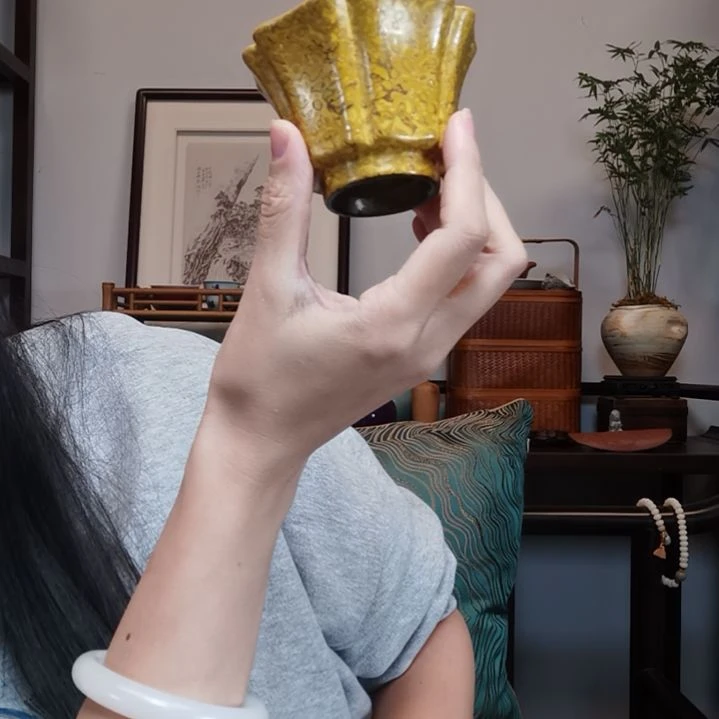 西***甜茶杯紫砂大漆筋纹杯