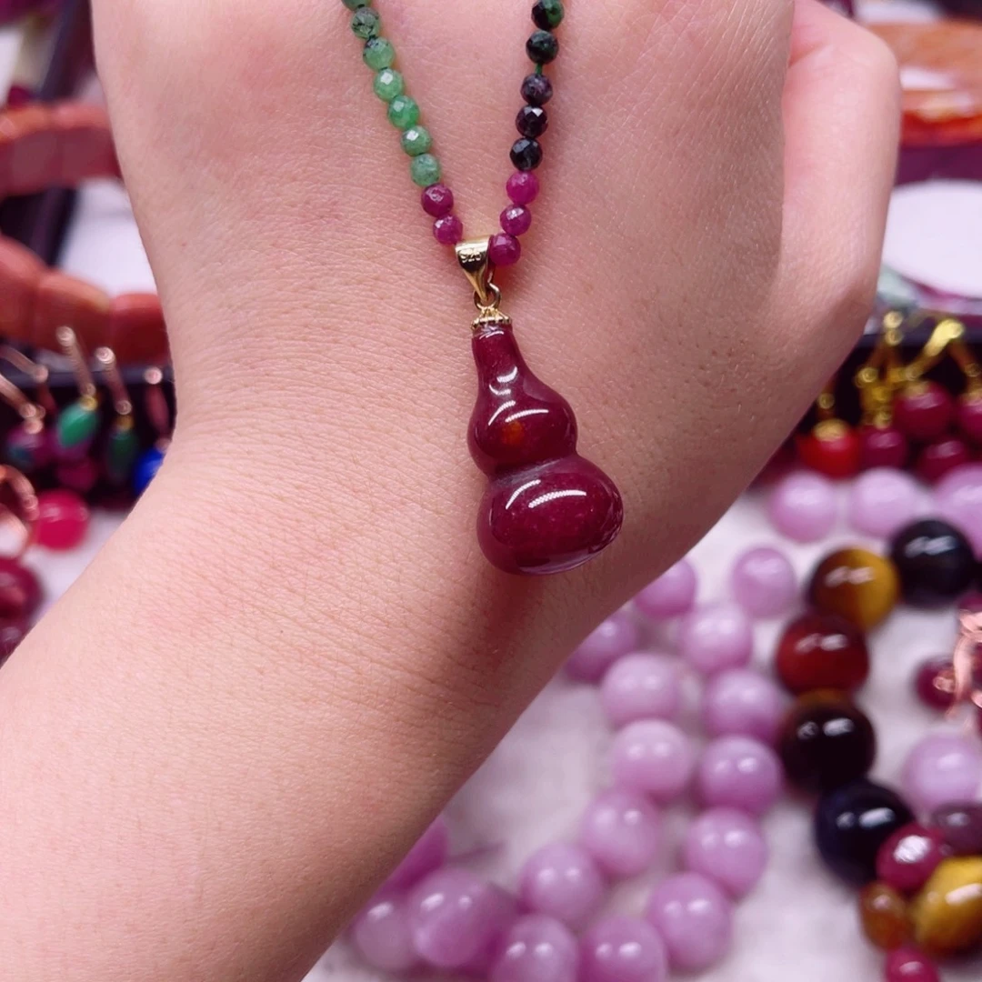 银S925镶嵌项链红宝石