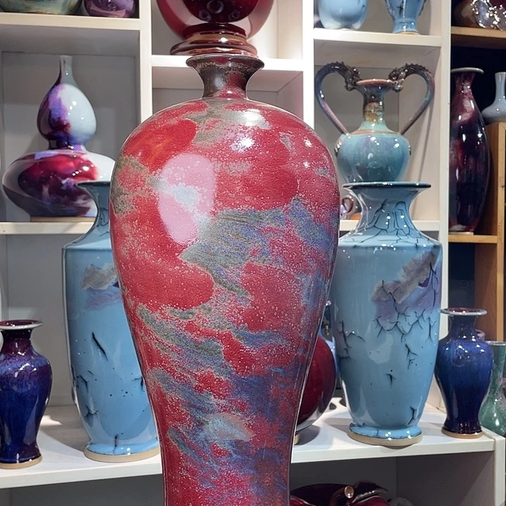 洗***奎陶摆件钧瓷无双窑变无对