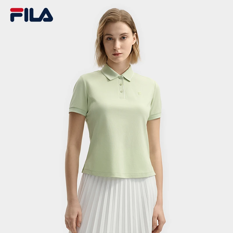 Fila/斐乐女子夏【时尚百搭欧若风】舒适针织短袖POLO衫F11W523105F