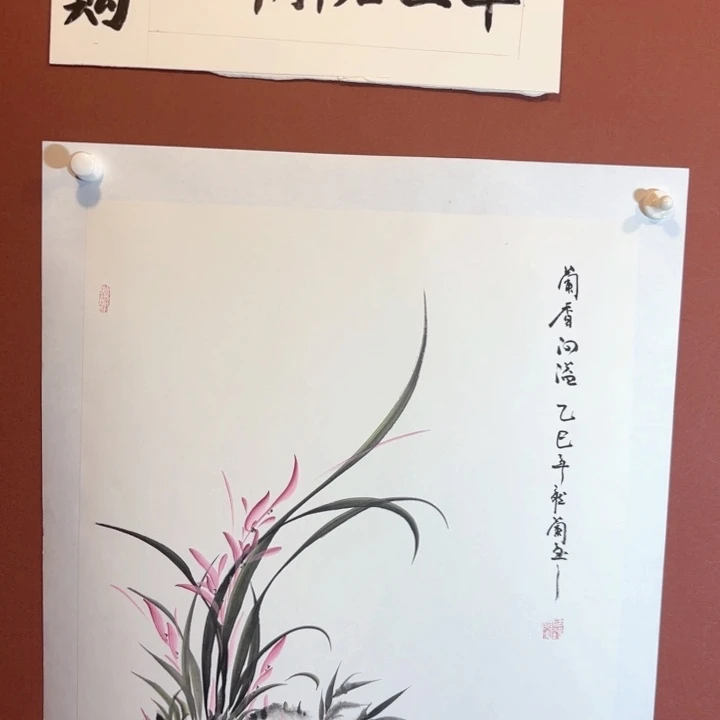 国画听兰老师花鸟