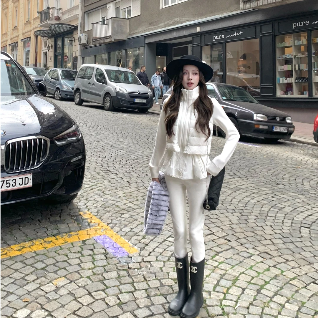 Momoshero【南韩“白腿精”】加厚绒今年穿过最瘦的！高腰四粒扣牛仔裤