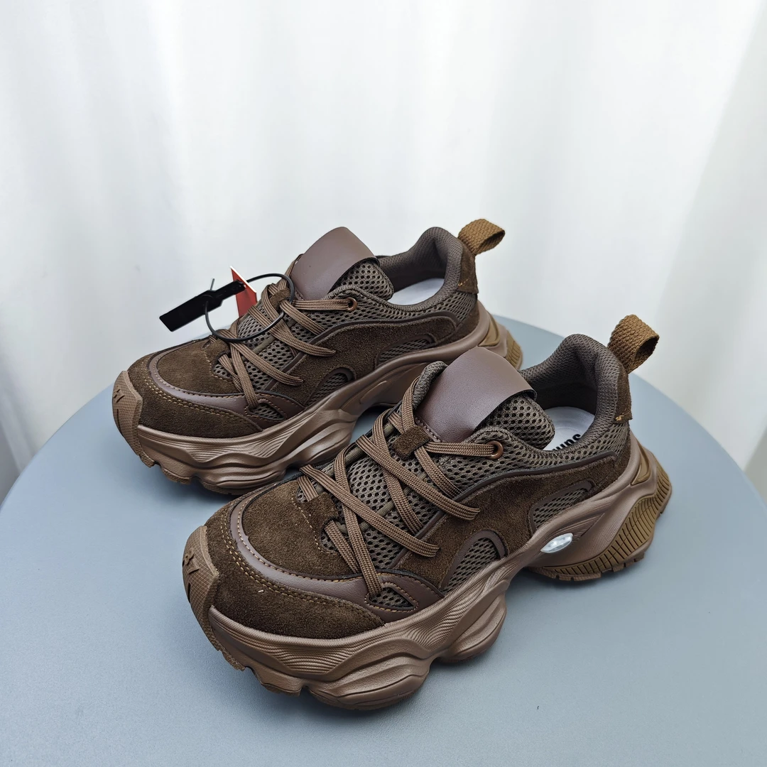 SGIRL TWTW复古户外登山厚底老爹鞋女2025舒适百搭休闲运动登山鞋