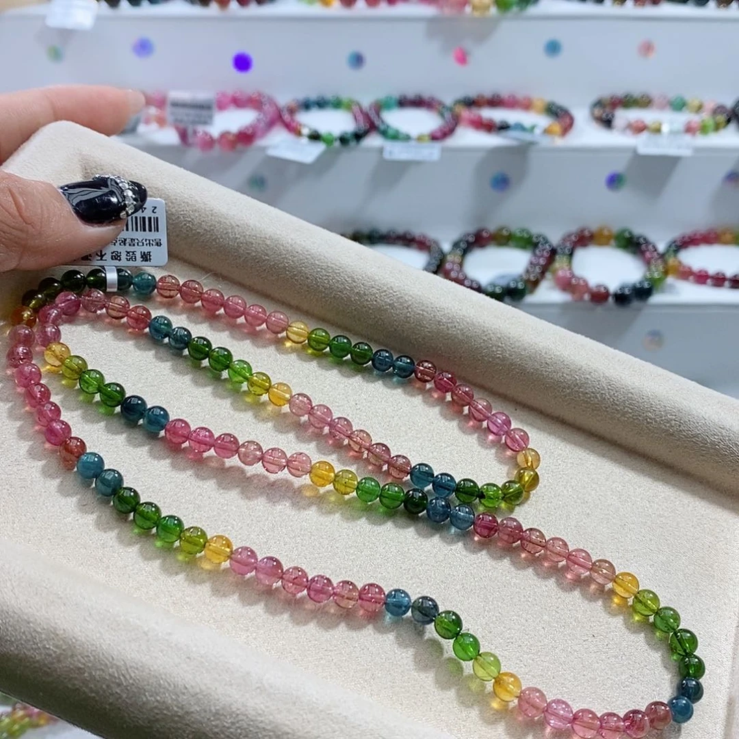 碧玺手链未镶嵌多样性发一条