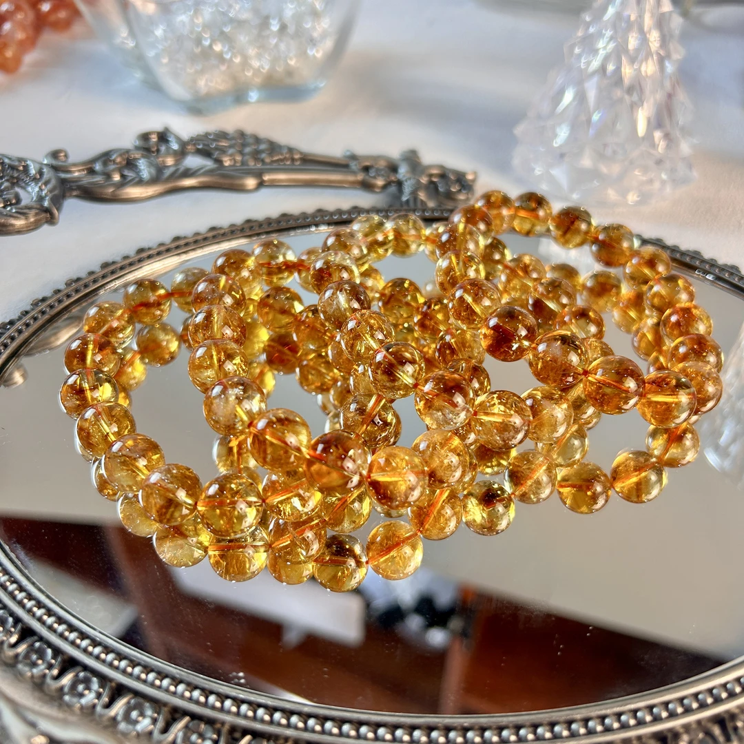 稀有大卡天然巴西暴力黄塔晶水晶手串男女通款多样性发其一