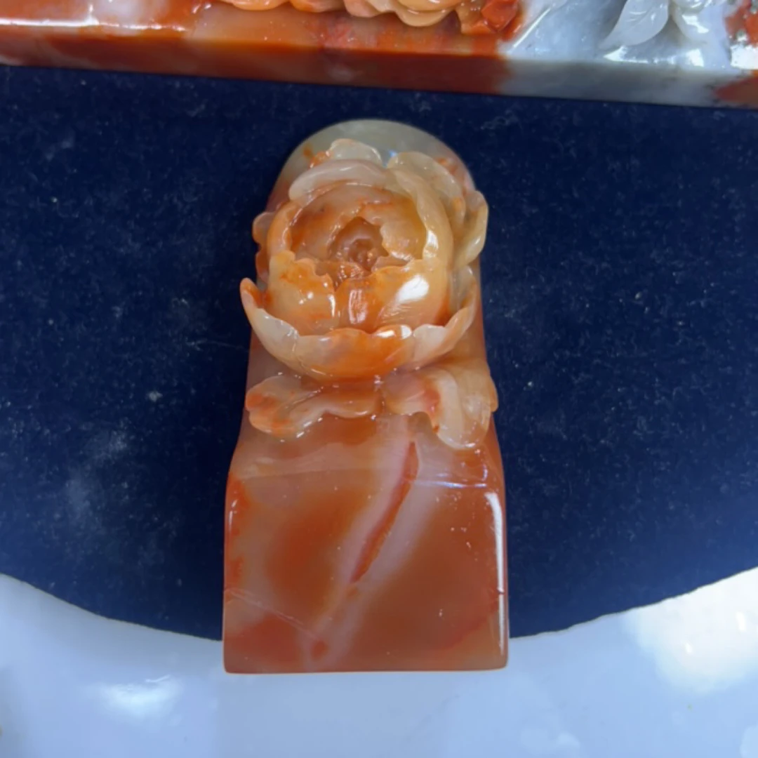 寿山石精品印章牡丹