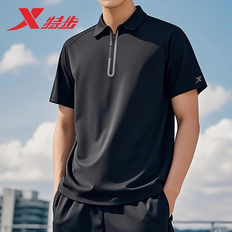 【琪琪专属】特步运动POLO衫时尚户外夏季短袖875229020079-JS