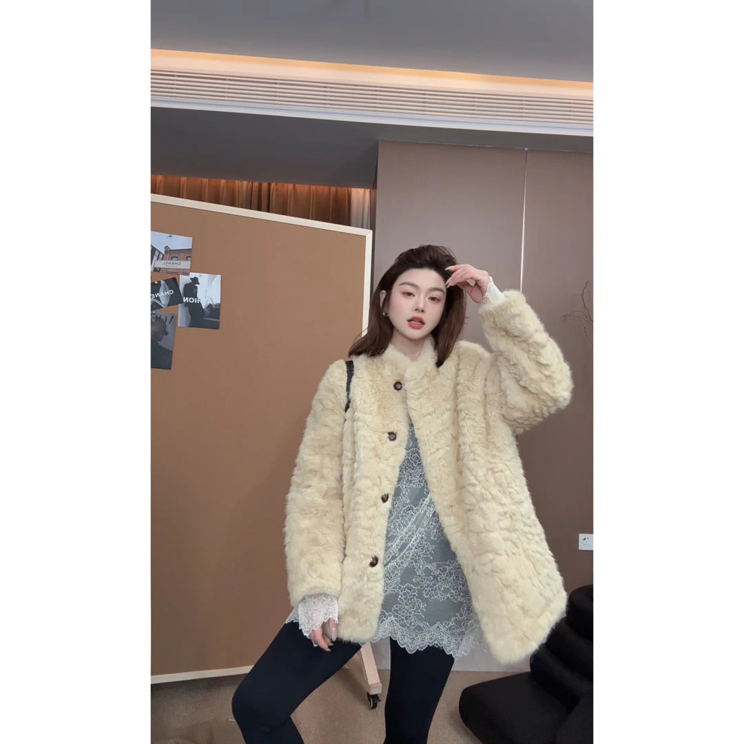 2025冬款新品【年货定制 单排扣自留款毛毛外套】