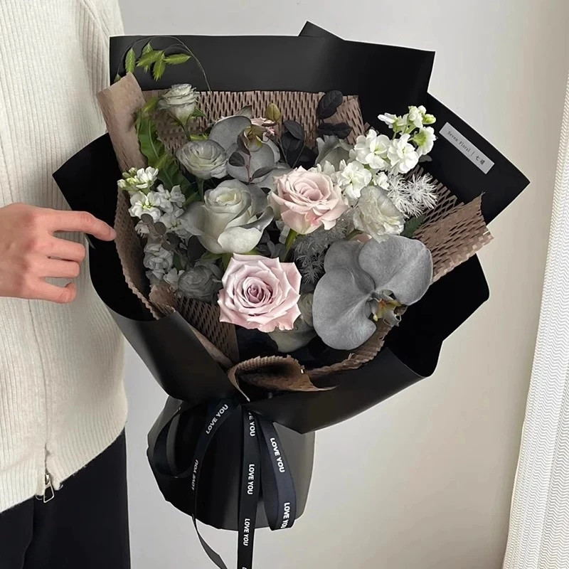 黑骑士花束粉紫色玫瑰混搭全国花店同城生日同城送花鲜花附近直送