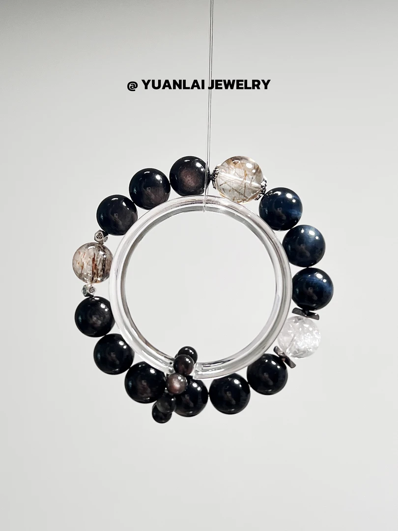 【白天不懂夜的黑】银耀石黑金超七白阿塞蓝虎眼 多样性发货发其一