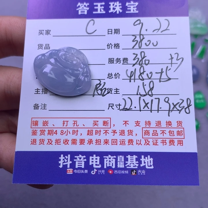 颈饰未镶嵌翡翠C****y